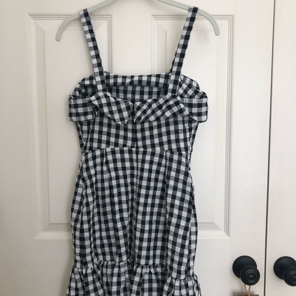 ASOS Gingham Sundress Ruffled NWT - Picture 2 of 2